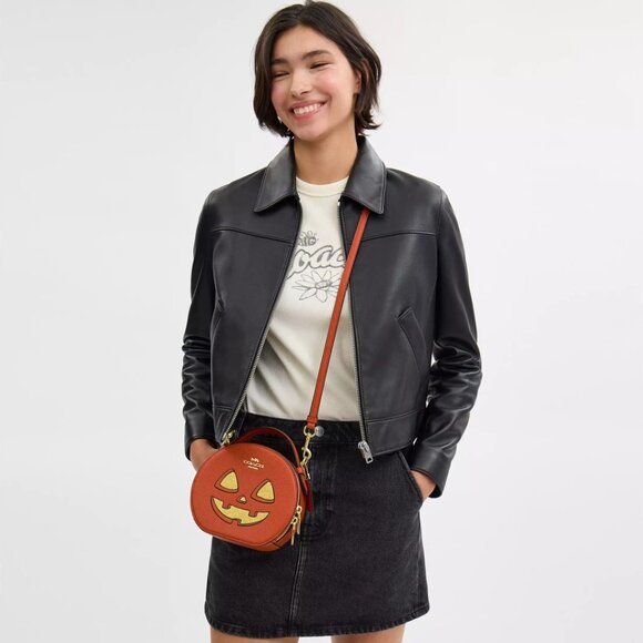 🎃Canteen Crossbody Bag With Halloween Pumpkin Print - Picture 5 of 14